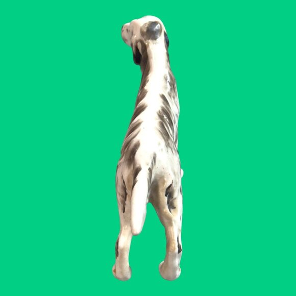 Vintage Porcelain English Irish Setter Dog Figurine White Brown Pointer Mini 6" - Picture 7 of 8